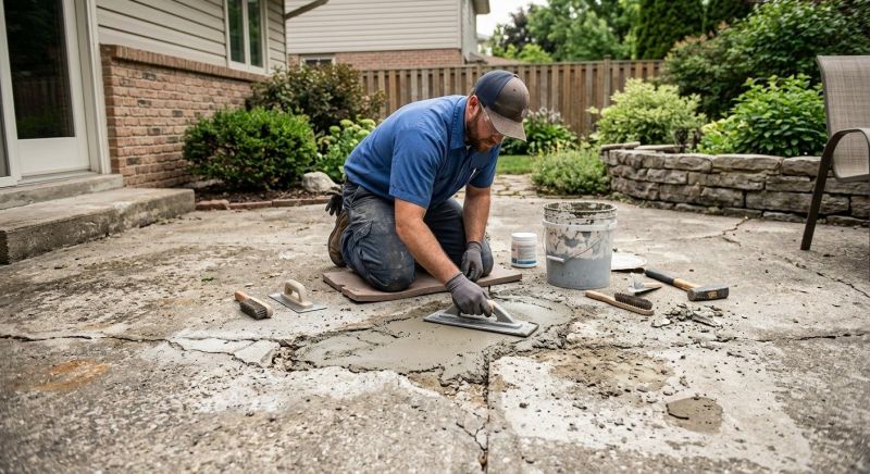 Chipped Concrete Repair in West Des Moines, IA