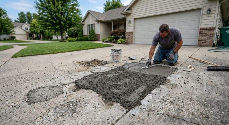 Concrete Driveway Repair in West Des Moines, IA