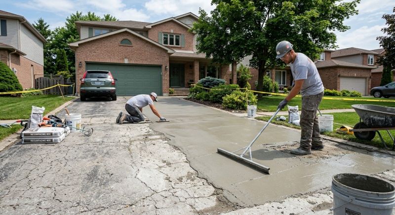 Garage Concrete Resurfacing in West Des Moines, IA