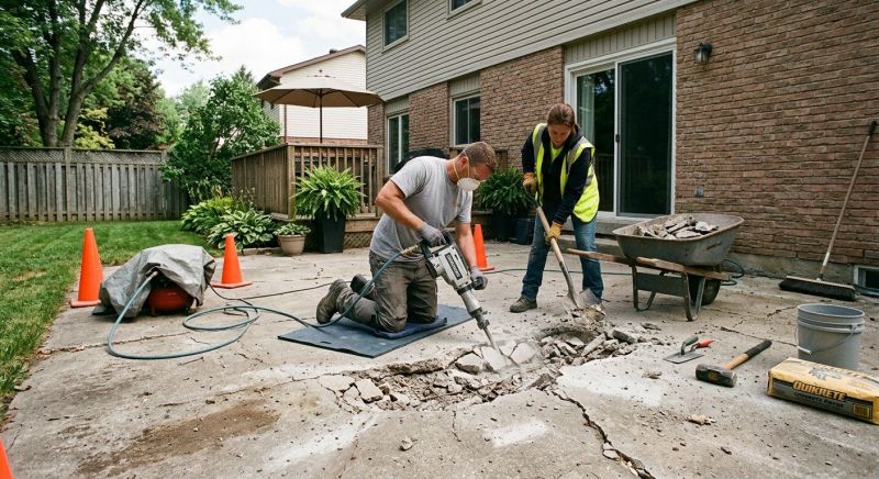 Concrete Pool Patio Repair in West Des Moines, IA