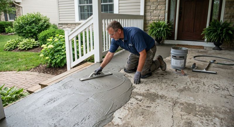 Concrete Porch Resurfacing in Des Moines, IA