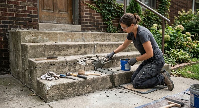 Patio Stairs Repair in Des Moines, IA