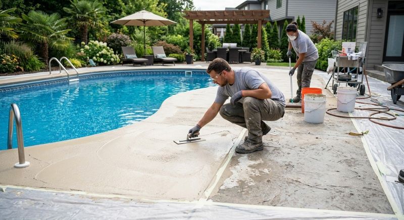 Pool Deck Resurfacing in Miami Dade County, FL